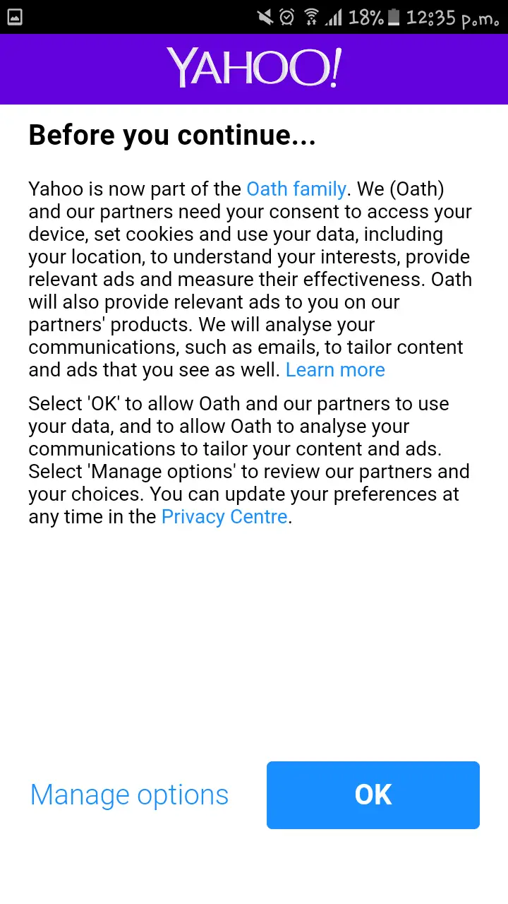 Privacy policy|Yahoo Account