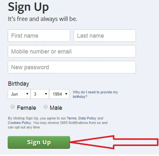 Click-sign-up| Create a Facebook Account