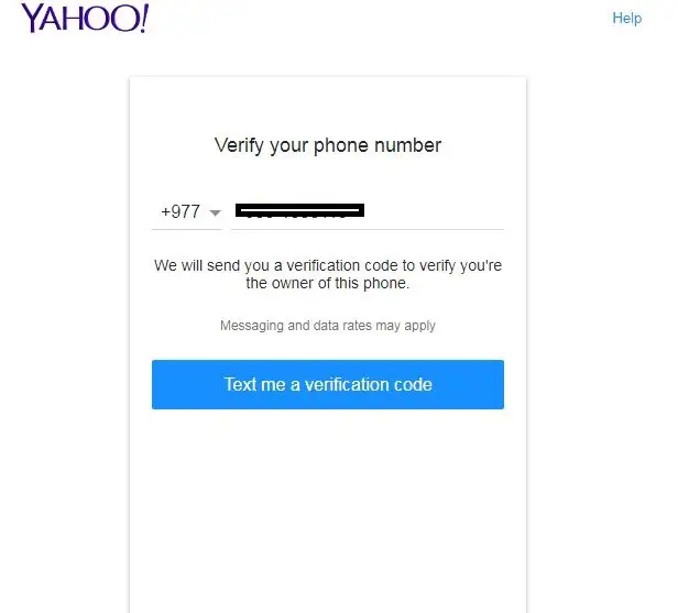 Yahoo verify number|Yahoo Account