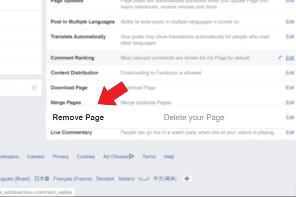 How to delete Facebook Business Page Permanently