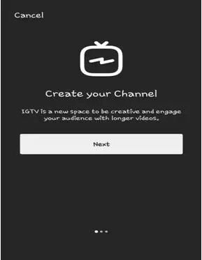 create a channel|create your own IGTV