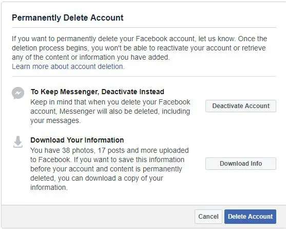 delete-account | delete facebook account