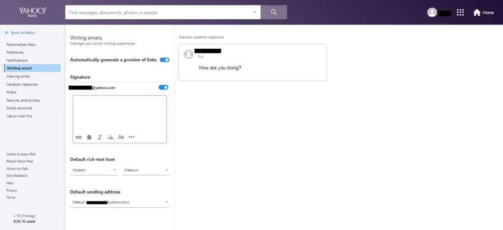 enable signature in yahoo mail|ad signature in yahoo mail
