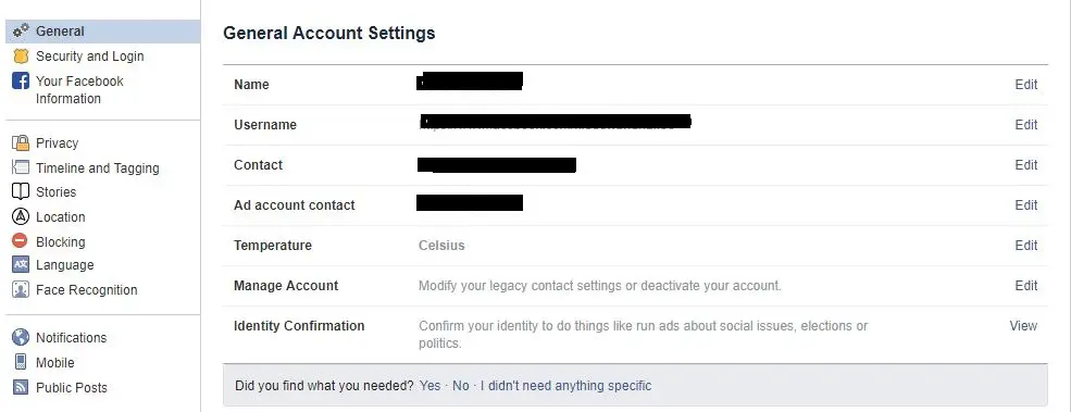 general-account-settings | deactivate fb