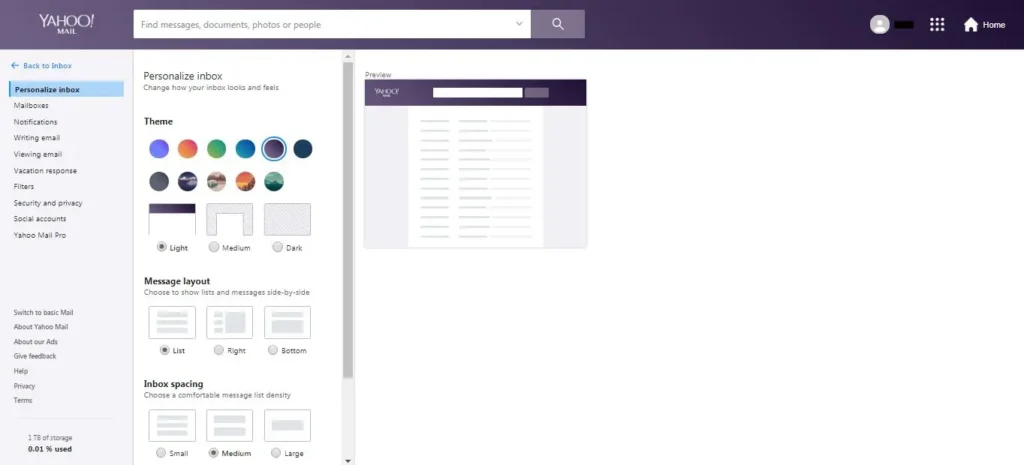 open more settings in yahoo mail|add signature in yahoo mail