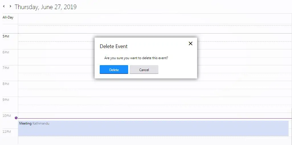 delete event|yahoo! services