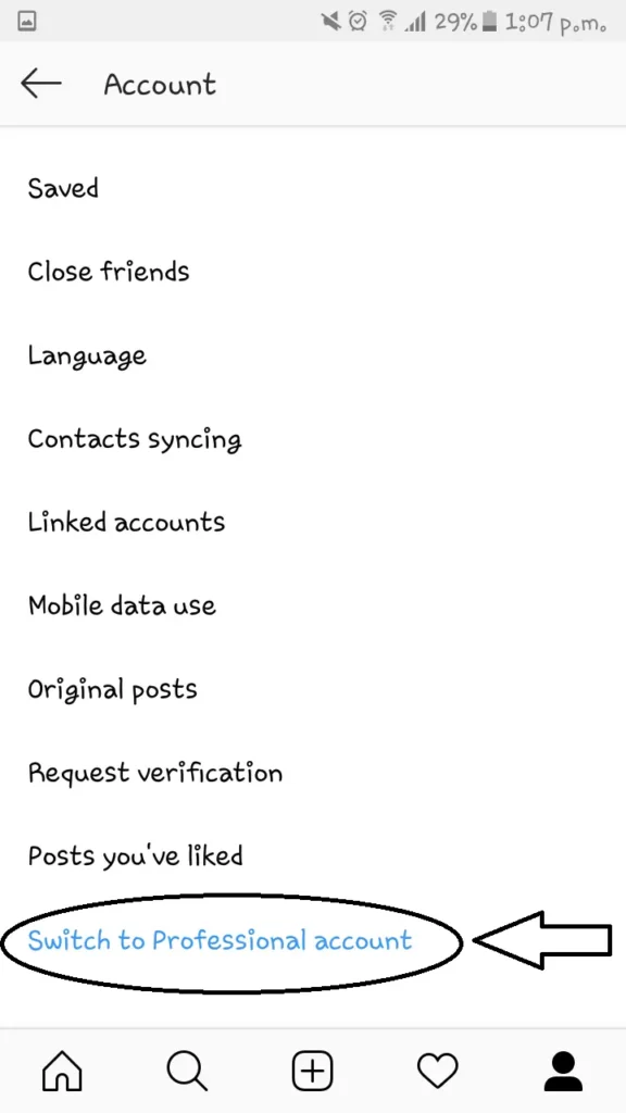switch to professional instagram account | create Instagram business account