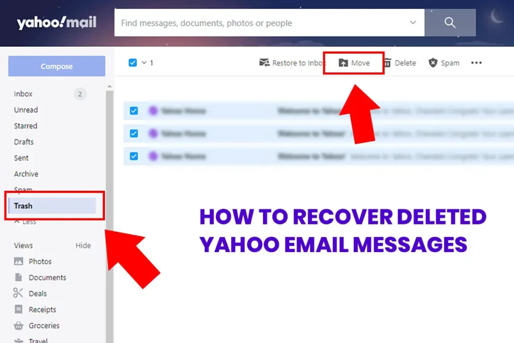 How to Recover Deleted Yahoo Email Messages