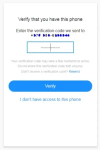 Verify your received code