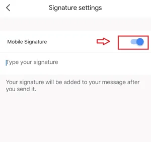remove signature in gmail on IOS