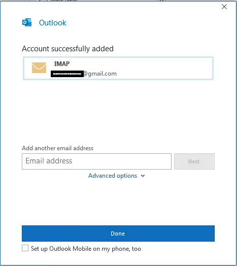 -connect Gmail account in Outlook