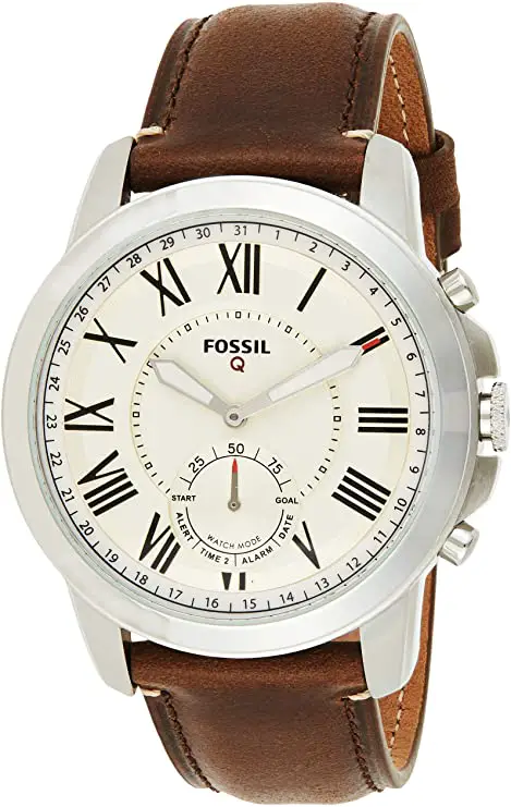 Fossil Q Men's Grant Stainless Steel and Leather Hybrid