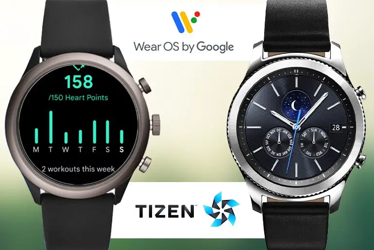 Google Wear OS and Samsung Tizen OS