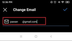 click old email address