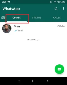 Chat section | chat list on whatsapp