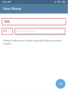 Enter your phone number to make account
