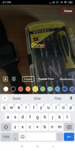 Tap Done to add text on tiktok videos