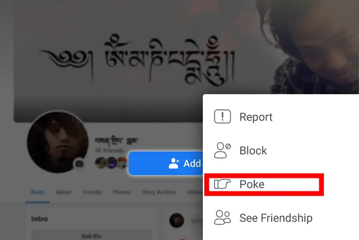 How to poke someone on Facebook