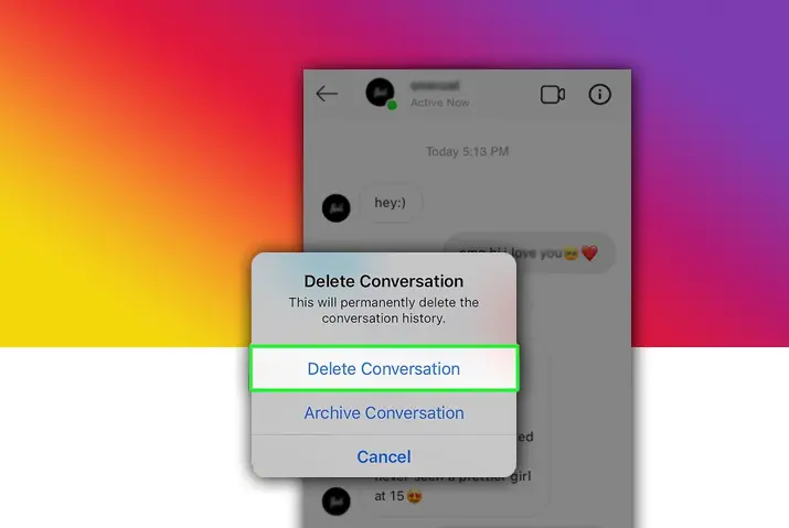 how to delete a chat on Instagram