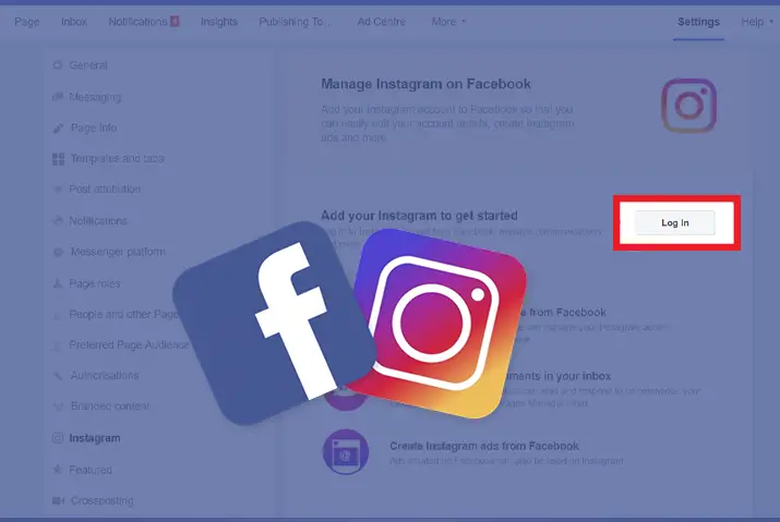 how to open instagram from facebook