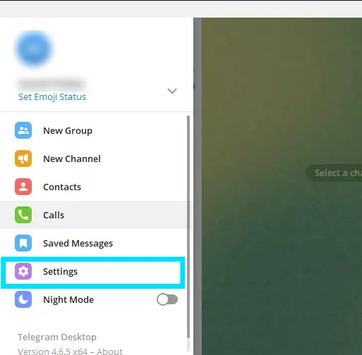 Then, go to “Settings“ | recover the deleted photos and videos on telegram
