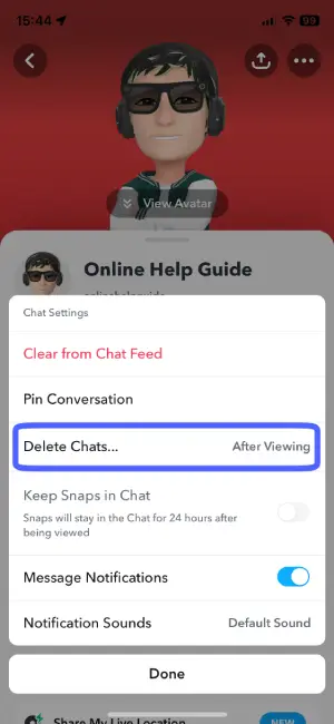 Tap On Delete Chats | Change Text in Snapchat Cameos