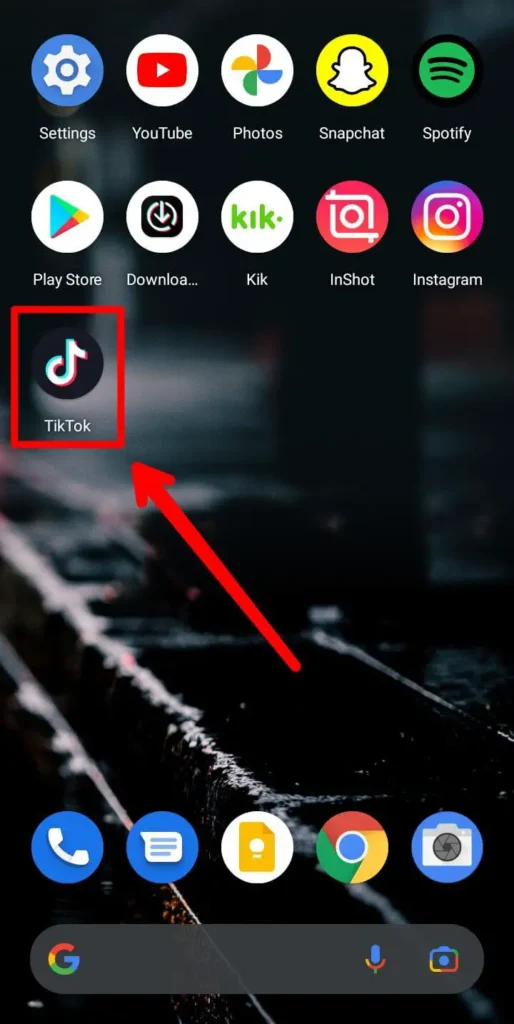 Launch Tiktok in your device