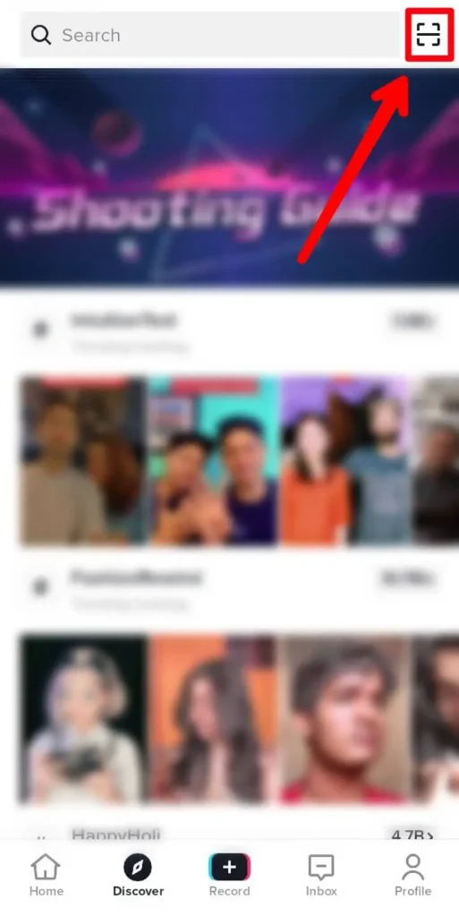 Tap scan icon