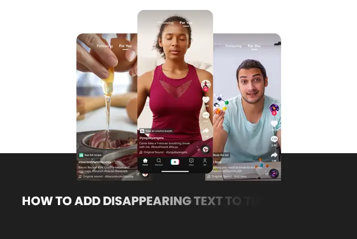 how to add disappearing text to tiktok videos