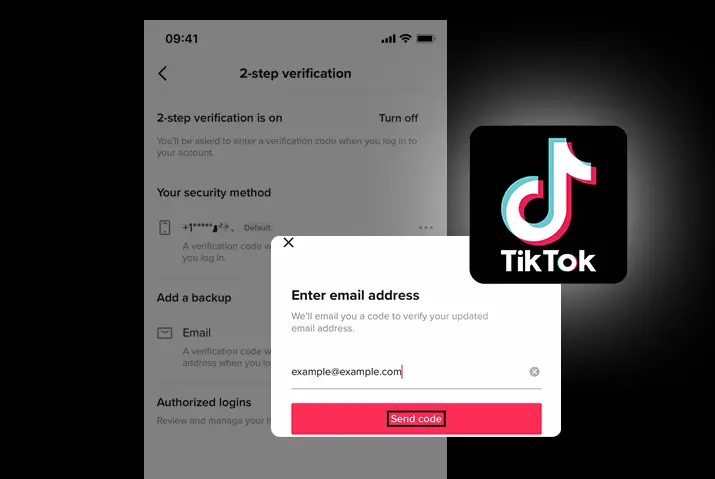 how to change email address used for two factor authentication in tiktok