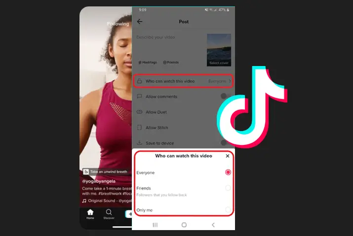 how to change tiktok video privacy before uploading