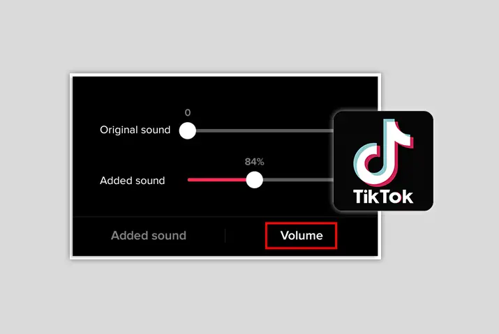 How to change tiktok video volume