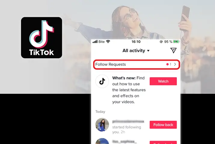 How to find followers requests on Tiktok