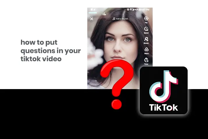 How to add questions in tiktok videos