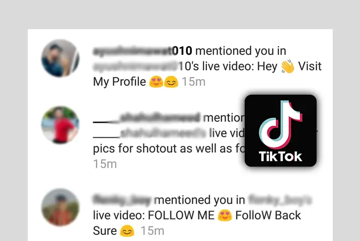 How to see your mentions in Tiktok