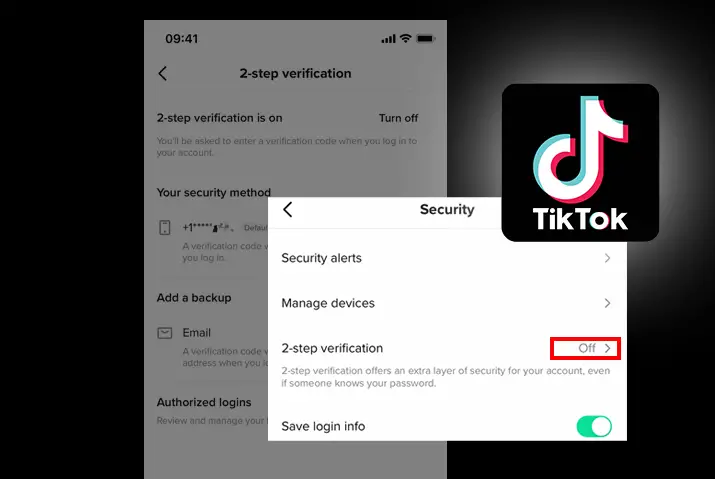 how to turn off two-factor verification in Tiktok