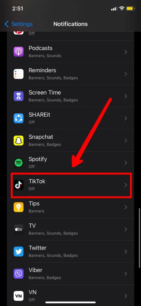 look for tiktok and open it