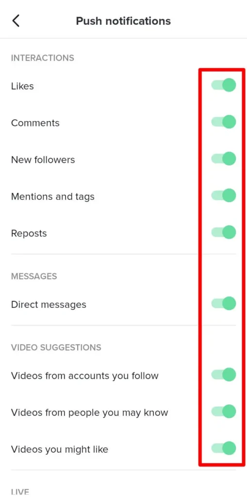 choose specific notifications to mute