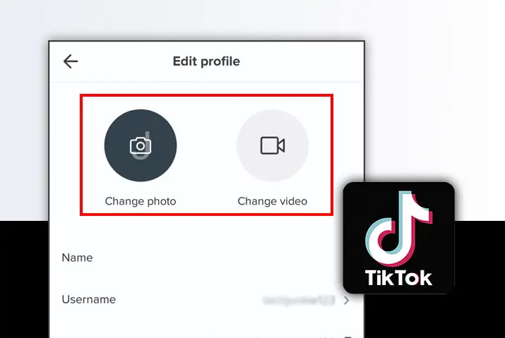 How to change Tiktok profile picture/video