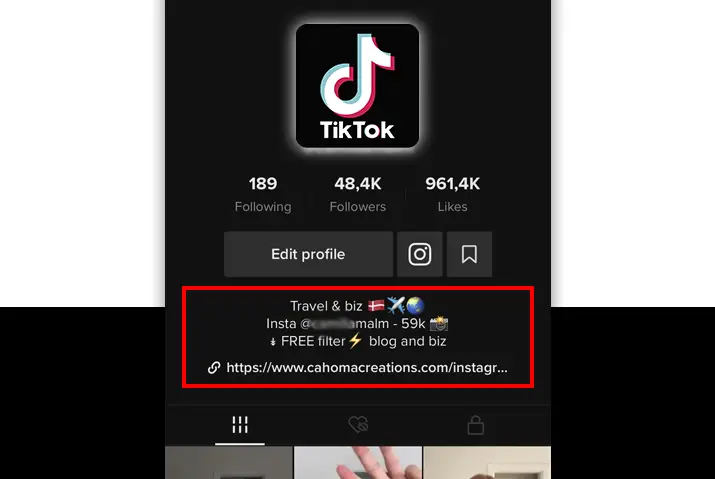 how to find someone's Instagram from Tiktok