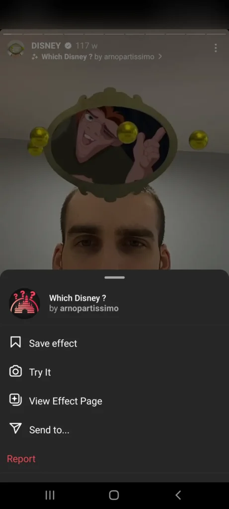 Step 6: Save The Effect | Get What Disney Character Are You Filter On TikTok