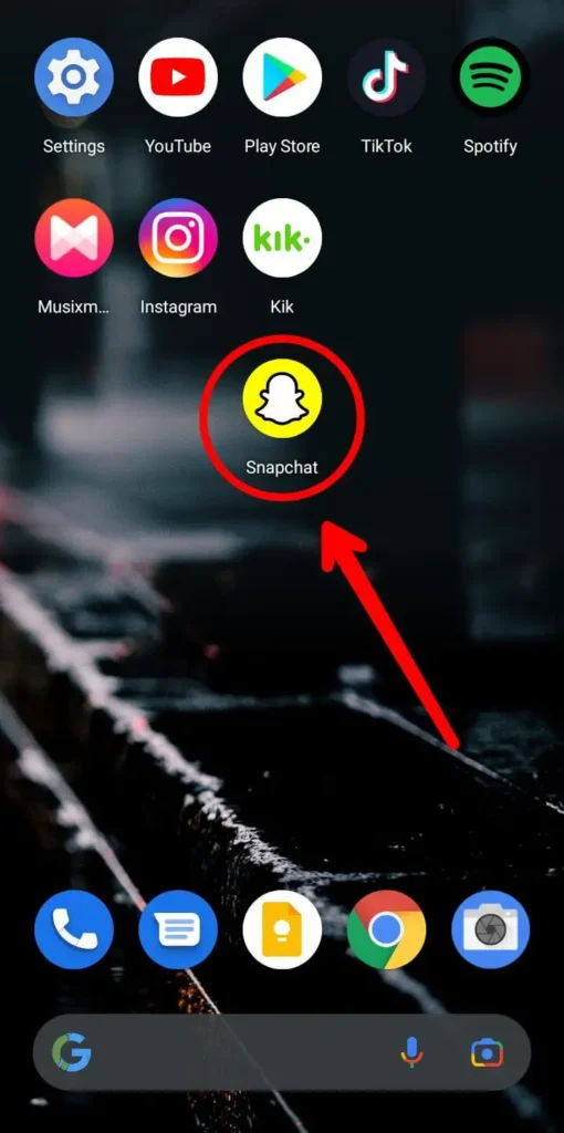 Launch the Snapchat app
