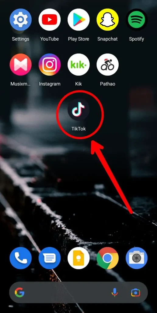 Launch your Tiktok app