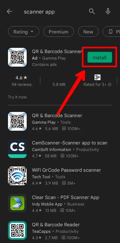 Download a Scanner App