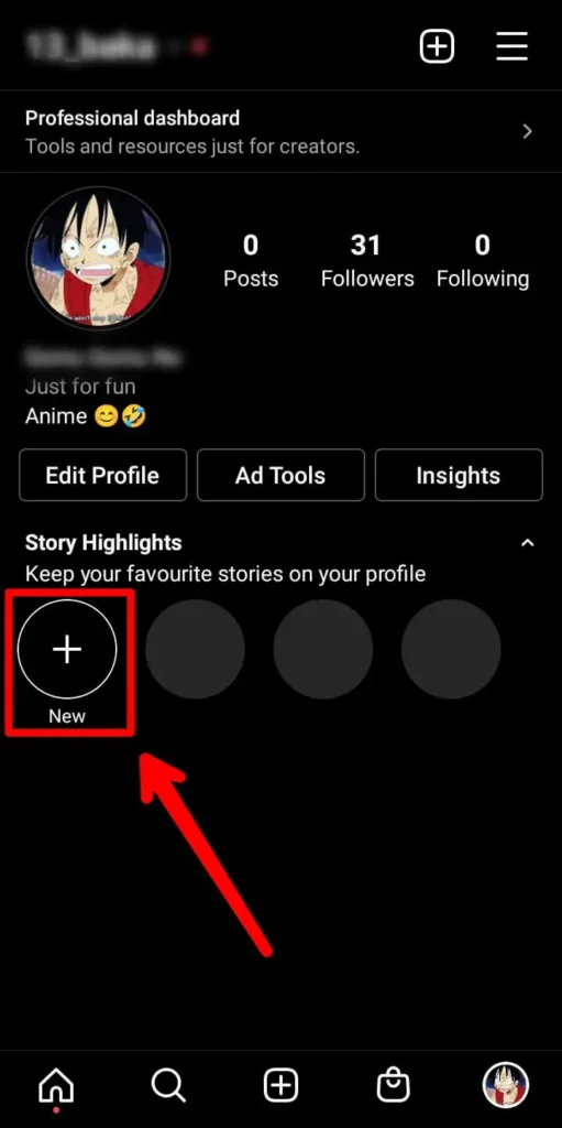 Tap on the icon on highlights