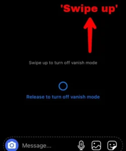 Tap to turn off vanish mode