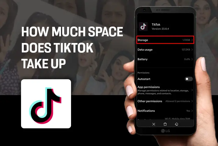 How much space does Tiktok take up