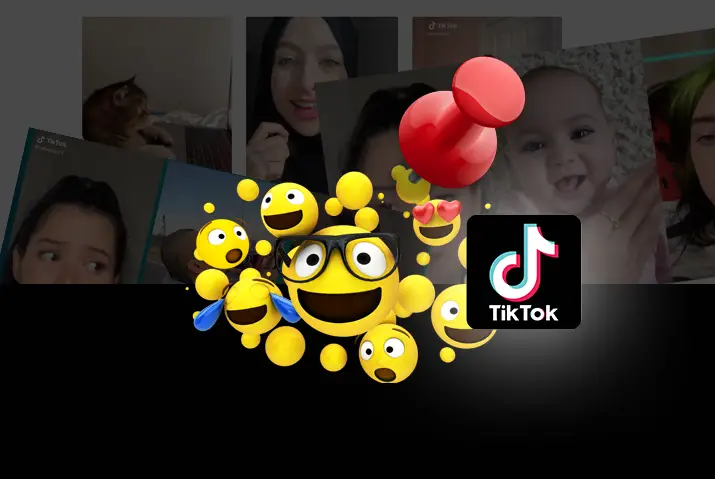 how to pin emojis on tiktok videos