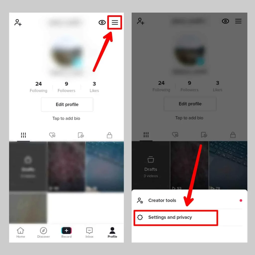 Step 3 Select Settings And Privacy | Know Who Downloaded My TikTok Video