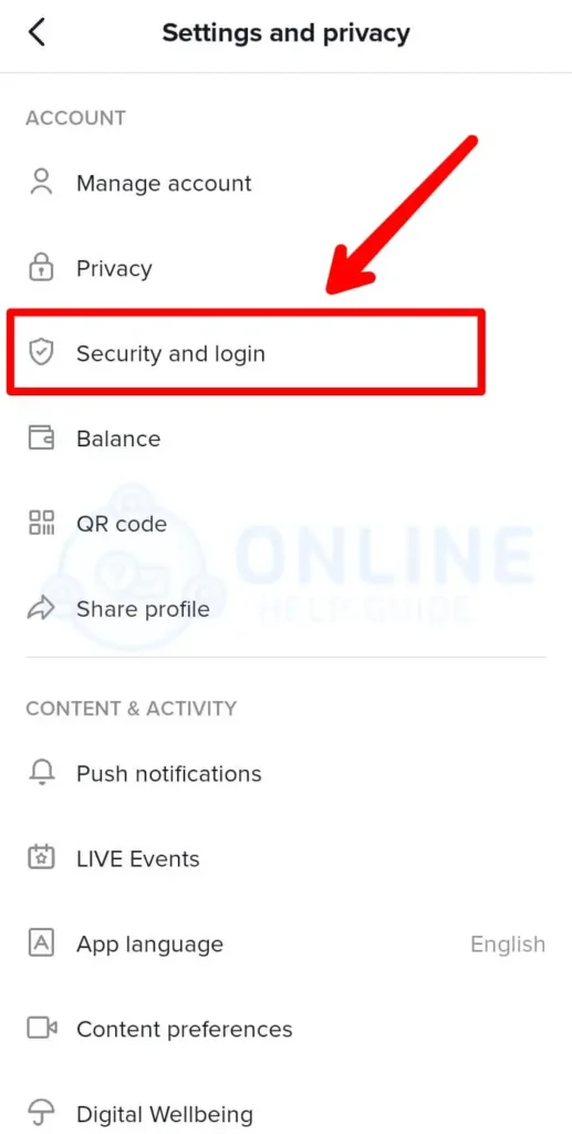 Step 4 Select Security And Login